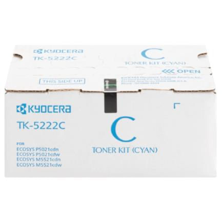 Tóner Kyocera TK-5222C 12K Páginas Compatible P5021cdn/P5021cdw/M5521cdn/M5521cdw Color Cian