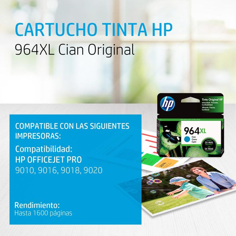 CARTUCHO DE TINTA HP 964XL CYAN 3JA54AL
