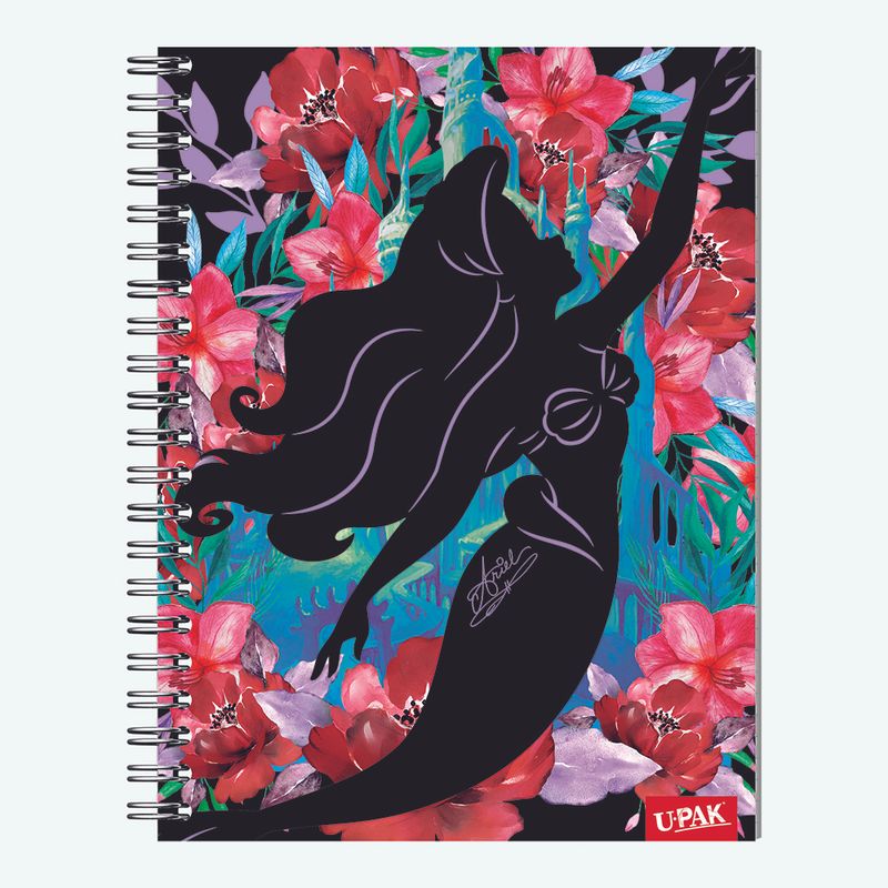 CUADERNO ESPIRAL PROFESIONAL 100H RAYAS PRINCESAS FLORAL