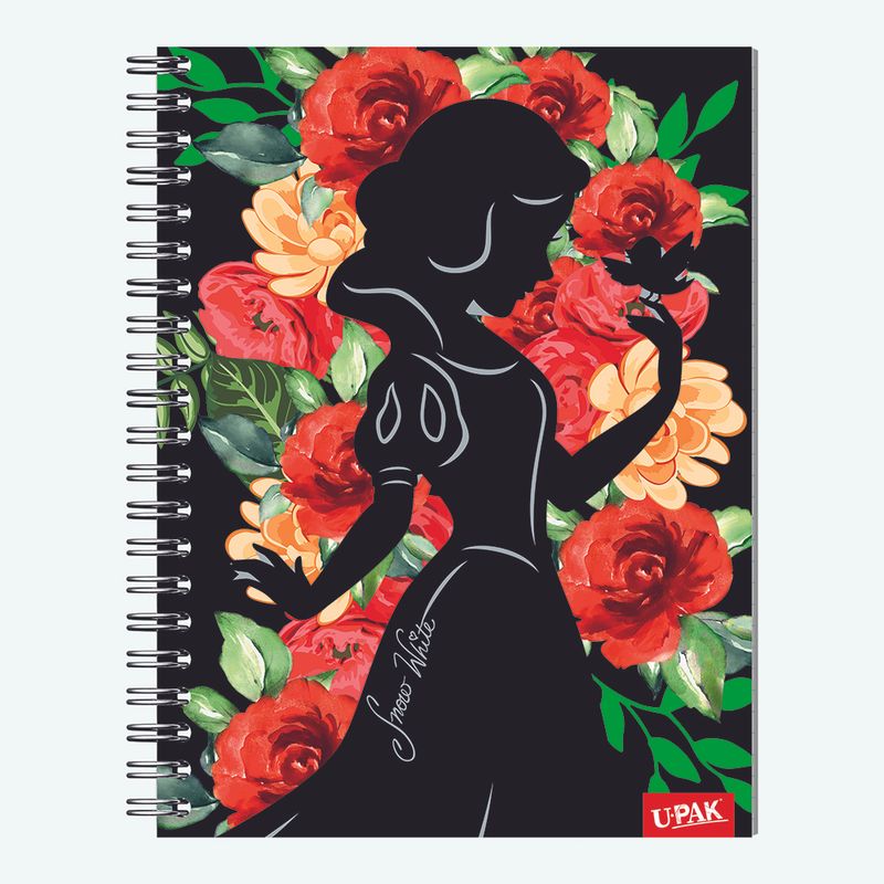 CUADERNO ESPIRAL PROFESIONAL 100H RAYAS PRINCESAS FLORAL
