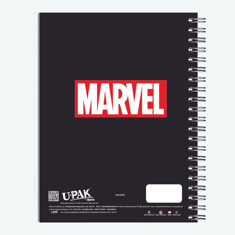 CUADERNO ESPIRAL PROFESIONAL 100H RAYAS MARVEL