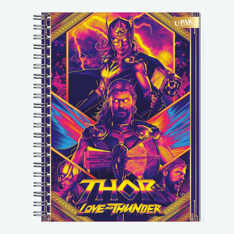 CUADERNO ESPIRAL PROFESIONAL 100H RAYAS MARVEL