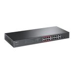 TP-LINK-TL-SL1218MP-switch-Gigabit-Ethernet--10-100-1000--Energia-sobre-Ethernet--PoE--Negro