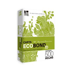 Papel Ecobond Carta Blanco 37K 70G C/500Hjs Co307075011E1Qc