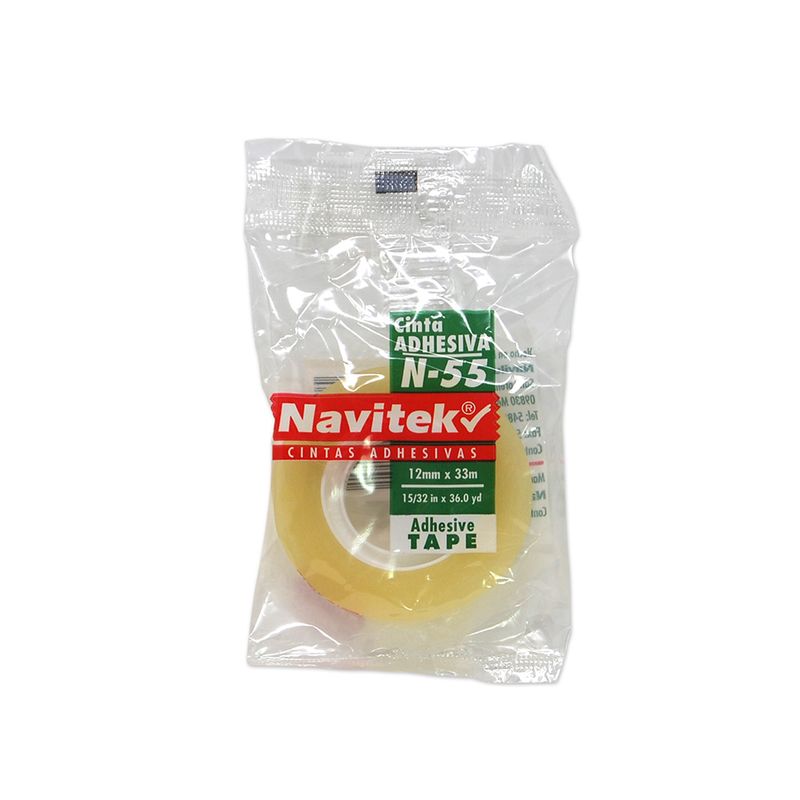 CINTA ADHESIVA TRANSPARENTE NAVITEK 12X33