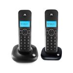 TELEFONO INALAMBRICO MOTOROLA MOTO500-2 DUO, IDENTIFICADOR, COLOR NEGRO