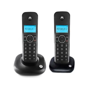 Telefono Inalambrico Motorola Moto500Id-2 Duo, Identificador, Color Negro Moto500Id-2