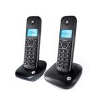 TELEFONO INALAMBRICO MOTOROLA MOTO500-2 DUO, IDENTIFICADOR, COLOR NEGRO