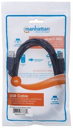 Manhattan USB 20 A/B cable USB 3 m USB A USB B Negro