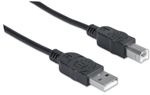 Manhattan USB 20 A/B cable USB 3 m USB A USB B Negro