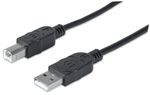 Manhattan USB 20 A/B cable USB 3 m USB A USB B Negro