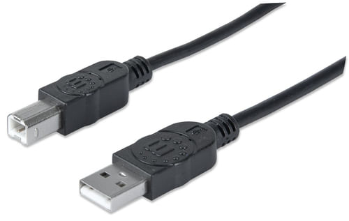 Manhattan USB 20 A/B cable USB 3 m USB A USB B Negro