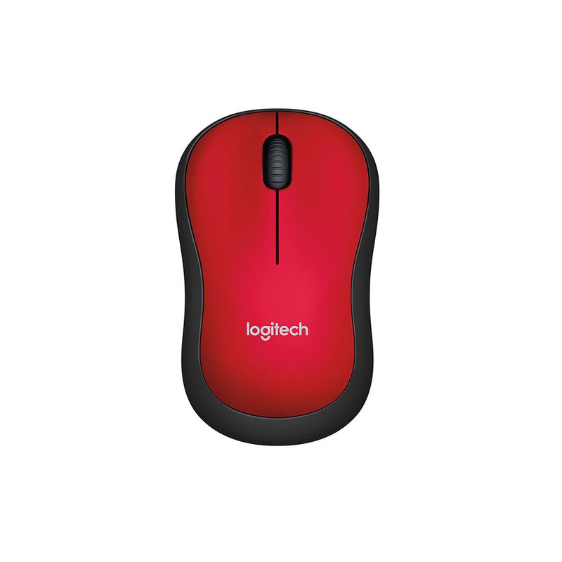 MOUSE INALAMBRICO M185 NEGRO/ROJO