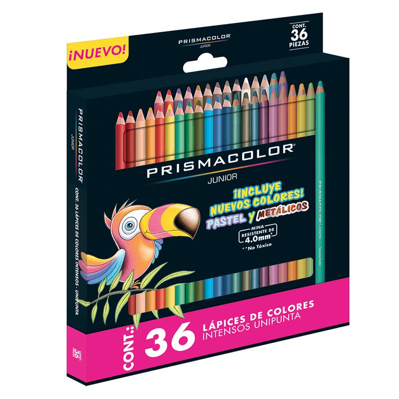 LAPICES DE COLOR 36-L RED 4MM PRISMACOLOR JUNIOR