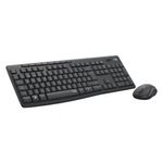 KIT TECLADO Y MOUSE INALAMBRICO MK295 SILENT, GRAFITO