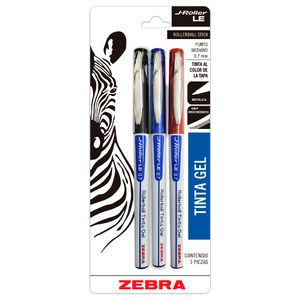 Boligrafo Mediano Gel Blt C/3 Surtidos J-Roller Le 8036-Le