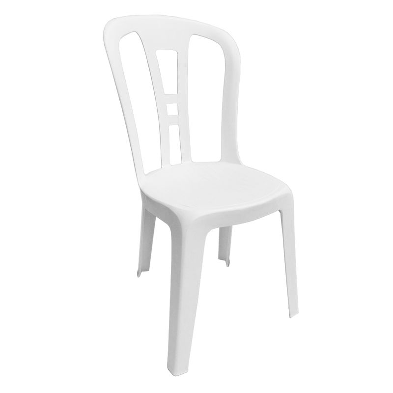 SILLA PLASTICA SIN BRAZOS VENECIA BLANCA