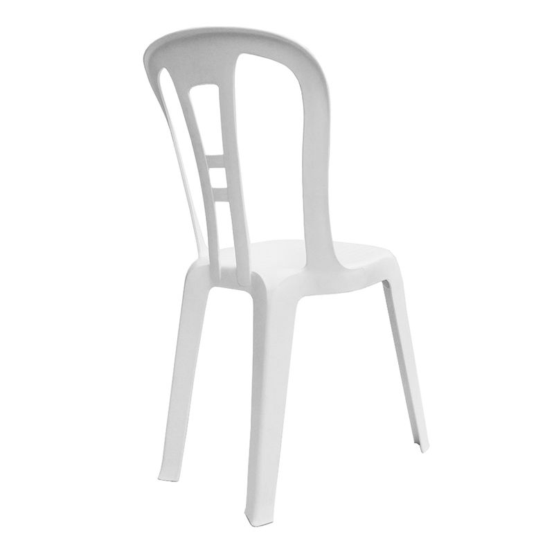 SILLA PLASTICA SIN BRAZOS VENECIA BLANCA