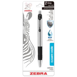 Boligrafo Mediano Retráctil Zebra Blt C/1 Negro Z-Grip Elite 7942-10