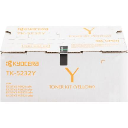 44889 - Tóner Kyocera TK-5232Y Alta Capacidad 2 2K Páginas Compatible P5021cdn/P5021cdw/M5521cdn/M5521cdw Color Amarillo
