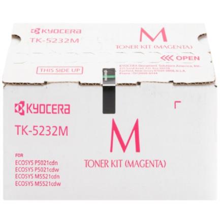 44890 - Tóner Kyocera TK-5232M Alta Capacidad 2 2K Páginas Compatible P5021cdn/P5021cdw/M5521cdn/M5521cdw Color Magenta