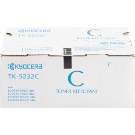 44891 - Tóner Kyocera TK-5232C Alta Capacidad 2 2K Páginas Compatible P5021cdn/P5021cdw/M5521cdn/M5521cdw Color Cian