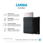 FUNDA PARA LAPTOP HP 14 PROTECCION REVERSIBLE NEGRO/GEO