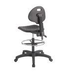 SILLA INDUSTRIAL SIN BRAZOS C/ARILLO ACERO INOXIDABLE CON RUEDAS