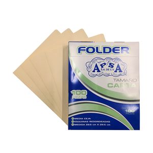 Folder Carta Crema Con 100Pzas L10
