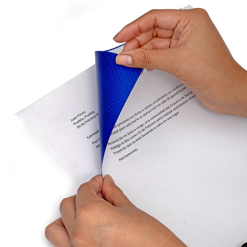 PAPEL CARBON PARA MANO CARTA AZUL 100HJS