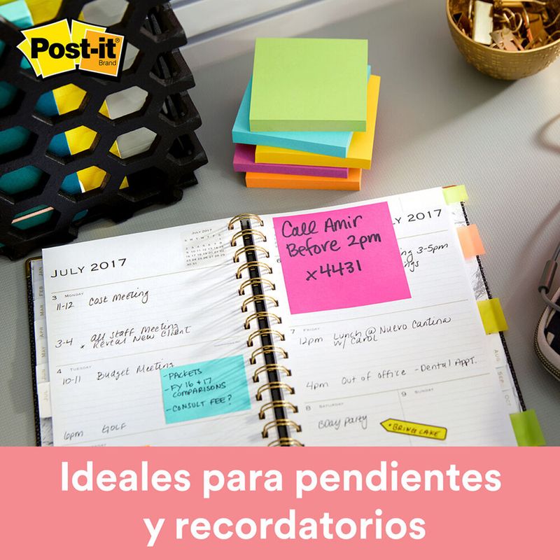 NOTAS ADHESIVAS 3x3 ULTRA C/100H PAQUETE CON 5