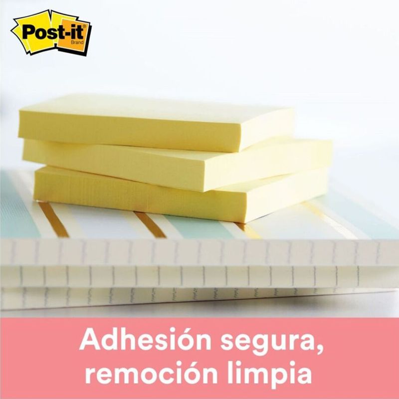 NOTAS ADHESIVAS 3x3 AMARILLO C/100HJS PQTE CON 12