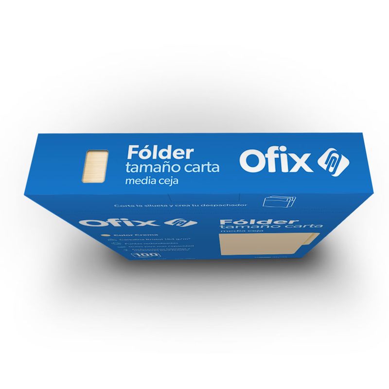 FOLDER CARTA CREMA OFIX CON 100PZAS