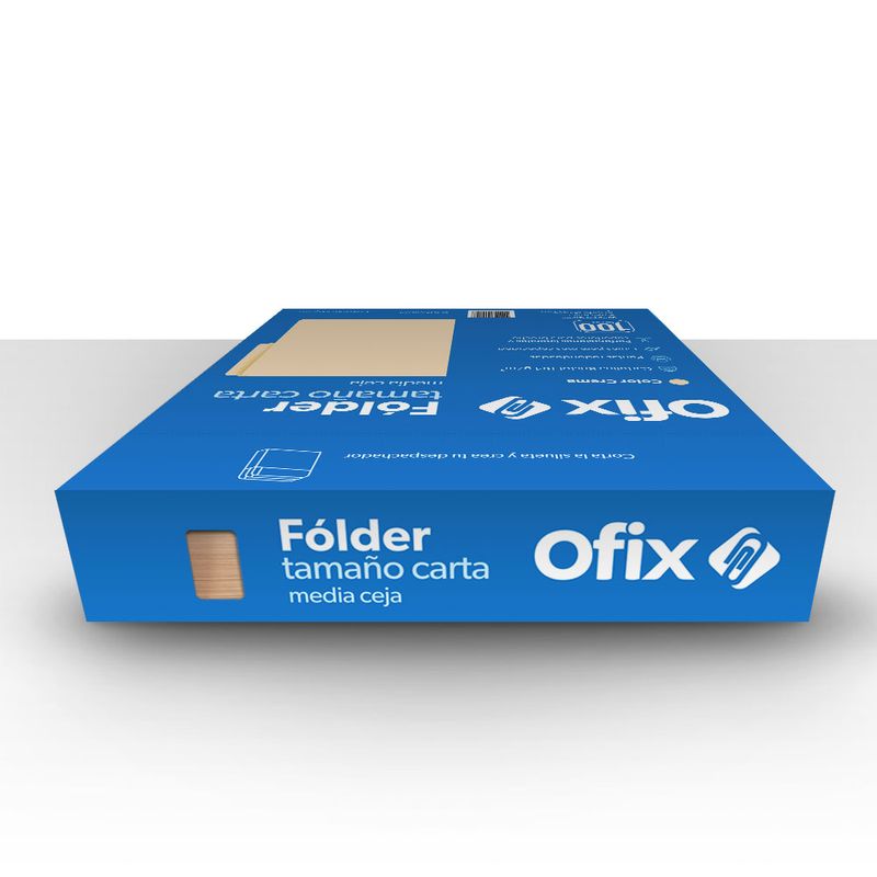 FOLDER CARTA CREMA OFIX CON 100PZAS