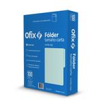 FOLDER CARTA AZUL OFIX CON 100PZAS