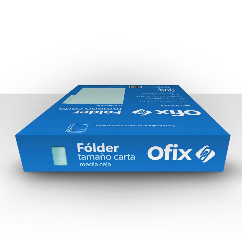 FOLDER CARTA AZUL OFIX CON 100PZAS