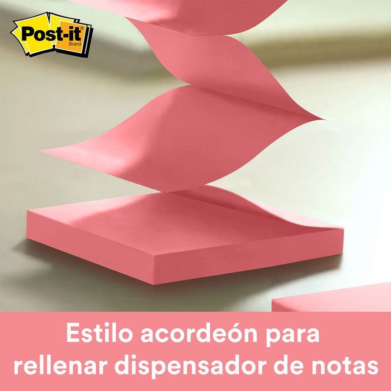 NOTAS ADHESIVAS 3x3 POP UP NEON C/100H PAQUETE CON 6