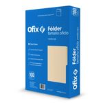 FOLDER OFICIO CREMA OFIX CON 100PZAS