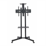 Soporte TV Manhattan Carrito Multimedia Económico para 32" a 65" Hasta 55 Kg Color Negro