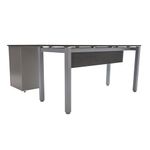 CONJUNTO EJECUTIVO ESCRITORIO RECTO CON PEDESTAL 150 MT STORM GRIS