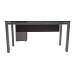 CONJUNTO EJECUTIVO ESCRITORIO RECTO CON PEDESTAL 150 MT STORM GRIS