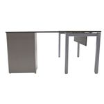 CONJUNTO EJECUTIVO ESCRITORIO RECTO CON PEDESTAL 150 MT STORM GRIS