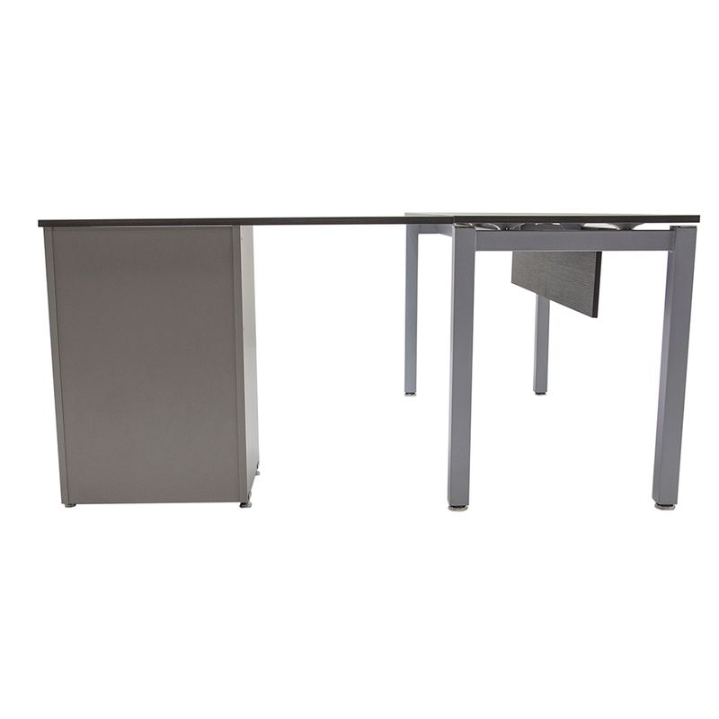 CONJUNTO EJECUTIVO ESCRITORIO RECTO CON PEDESTAL 150 MT STORM GRIS