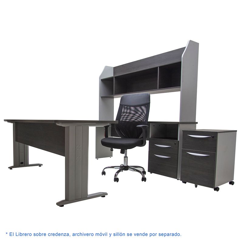 CONJUNTO DIRECTIVO ESCRITORIO DE ARCO 180MT STORM/GRIS