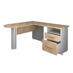 CONJUNTO EJECUTIVO ESCRITORIO PENINSULAR 140 MT ROBLE GRIS