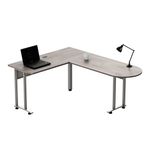 ESCRITORIO EJECUTIVO EN L S/PTECLADO Y S/PCPU LINEA UNNE CENIZO
