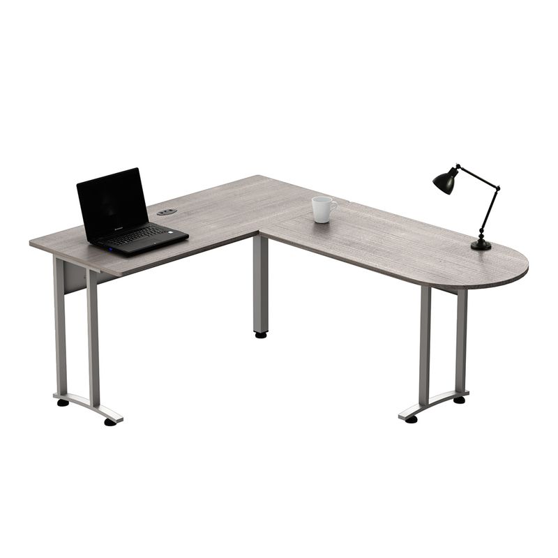 ESCRITORIO EJECUTIVO EN L S/PTECLADO Y S/PCPU LINEA UNNE CENIZO