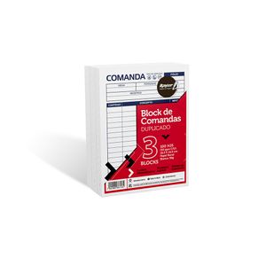 Block Comanda 1/4Cta 3Blocks C/50Hjs 05Comb350R