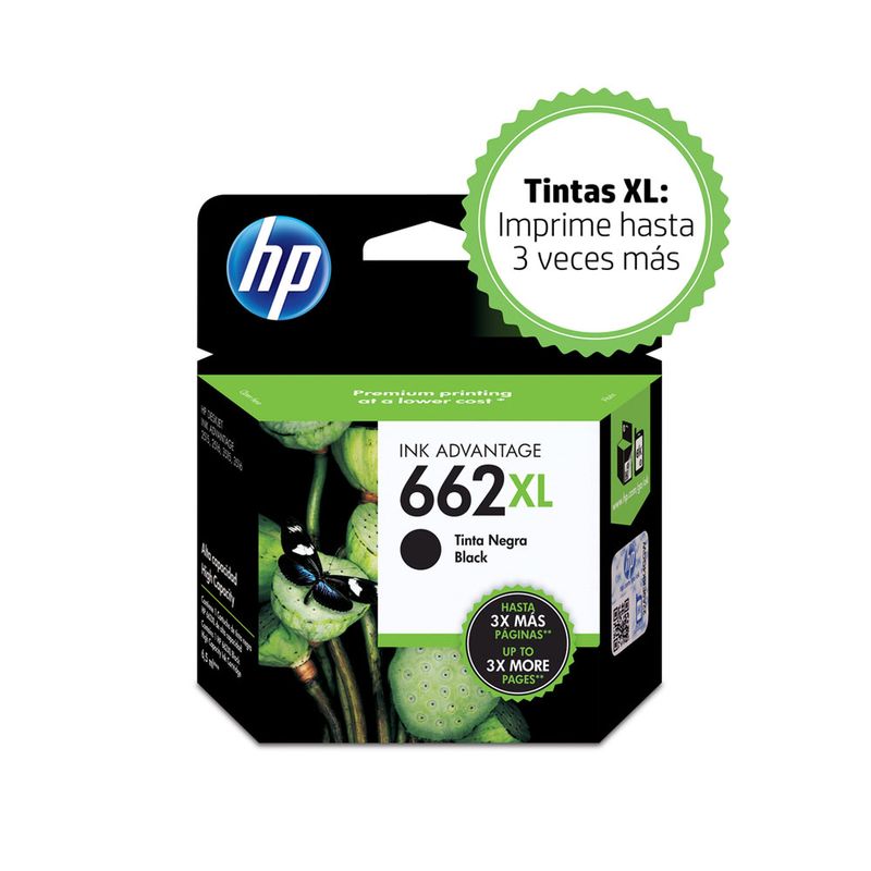 CARTUCHO DE TINTA HP 662XL NEGRO CZ105AL