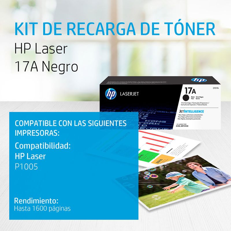 TONER LASER HP 17A NEGRO CF217A